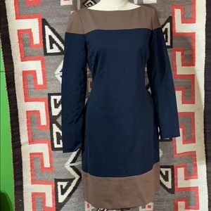 Lauren by Ralph Lauren colorblock black dress